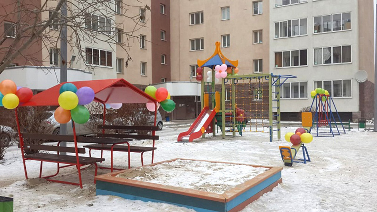 Игровая площадка, реализованная в Берёзовском, по заявке Светланы Галиахметовой